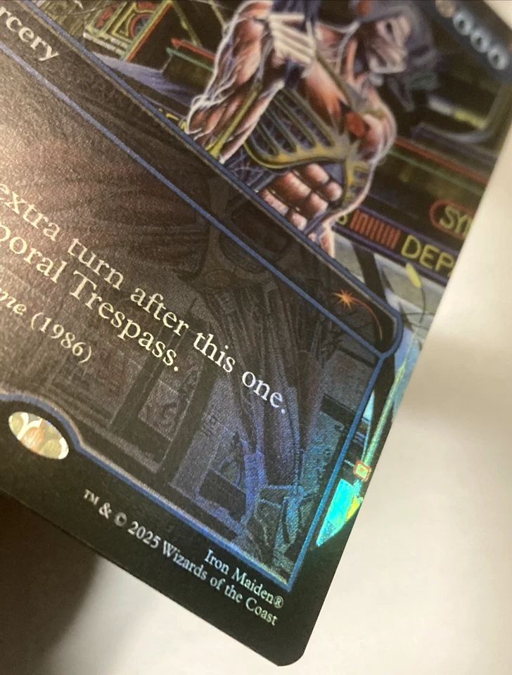 MTG Temporal Trespass (Rainbow Foil) Secret Lair x Iron Maiden 2190 NM - Image 3 of 4