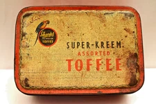 Vintage Sharp’s Super-Kreem Assorted Toffee Tin 7x5 in Edward Sharp & Sons Maids
