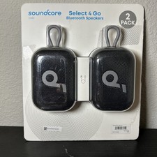 Soundcore Select 4 Go Bluetooth Speaker by Anker 2-pack Bundle Open Box Black