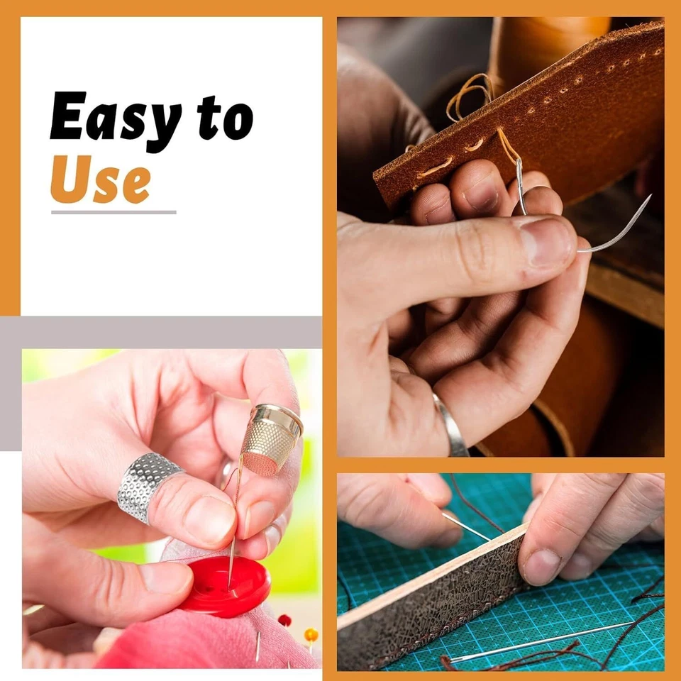 Ledergarn Ledernadel Sattlergarn Gewachst, 2 Rollen Wachsfaden Mit Sattlernadel - Bild 4 von 4