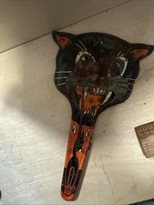 Rare 1940s Tin Black Cat Halloween Clanger