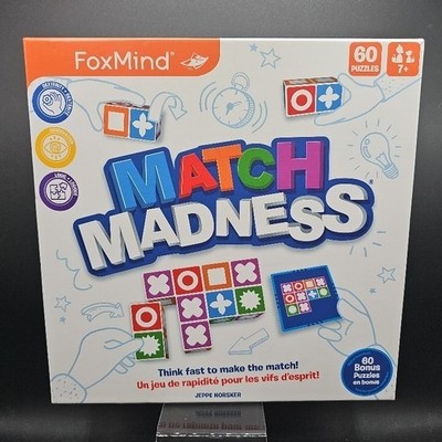 Match Madness Board Game By FoxMind 60 Challenges Strategy Dexterity Logic Ages 