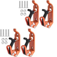 4 Pack Shovel Mount Easy Installation Orange for Roof Rack Metal Rubber Clamp