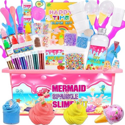 Schleim Set Zum Selber Machen, Geschenke für Mädchen, Slime Kit Für Kristallschl