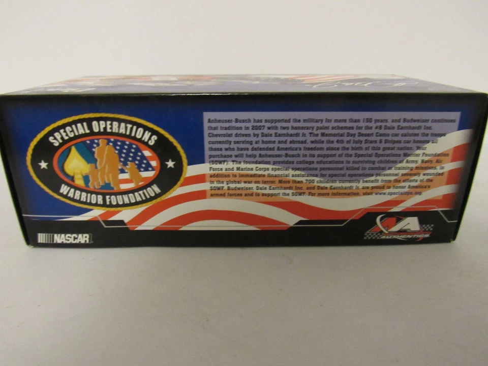 1/24 Acción #8 Dale Earnhardt Jr Budweiser Estrellas y Rayas 2007 Monte Carlo Foto 3 de 4