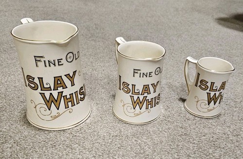 RARE 3 x Fine Old Islay Whisky Jug Set - Picture 1 of 8