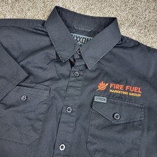 Dixxon Workforce Form And Function Mens Xl Black Button Down Short Sleeve Dixxon Workforce Form And Function Mens Xl Black Button Down Short Sleeve