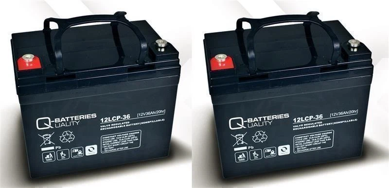 Ersatzakku für Shoprider Portas 2 St. Q-Batteries 12LCP - 36 / 12V - 36Ah Zyklen