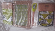Scion Spike Green Worktop Saver, DBL oven gloves, 2 tea towels & spatula - BNIOW