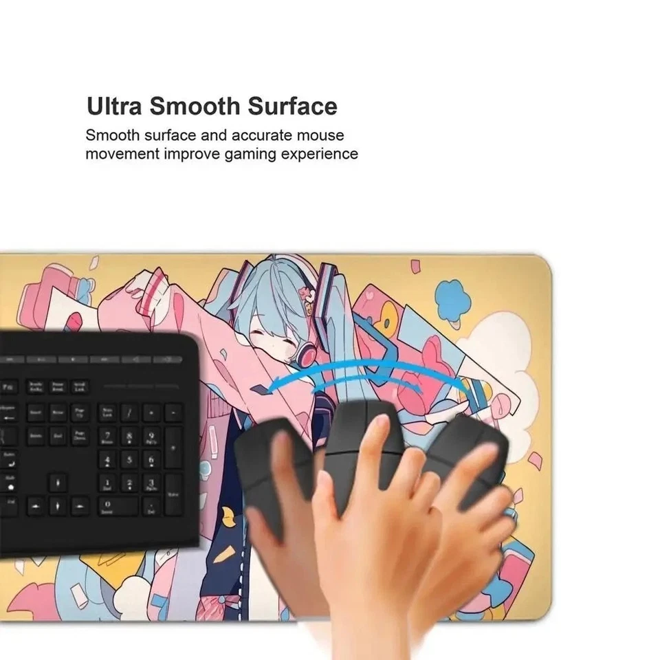 Anime Gaming Mat | Large Keyboard Pa | Hatsune Miku XXL Desk Mousepad 700×400 mm - Image 4 of 4