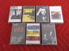 7 THE POLICE STING ROCK CASSETTE TAPE LOT SOUL CAGES GHOST THE SUN TURTLES