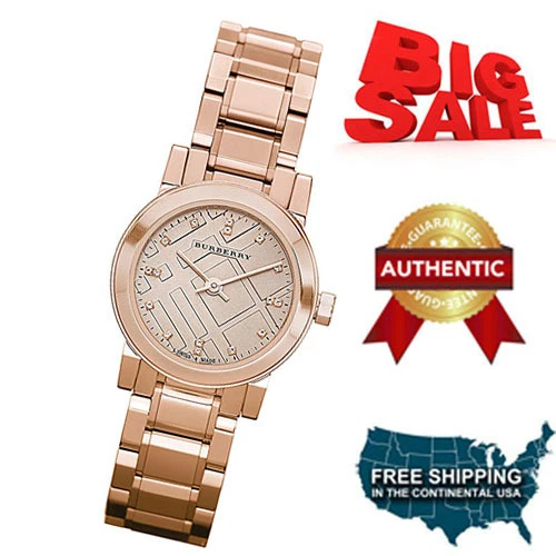 NUOVO Orologio Burberry BU9215 Heritage Donna Quadrante Oro Rosa Cassa Acciaio Inox