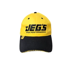 JEGS High Performance Yellow Black Two Tone Adjustable Men's Baseball Cap Hat