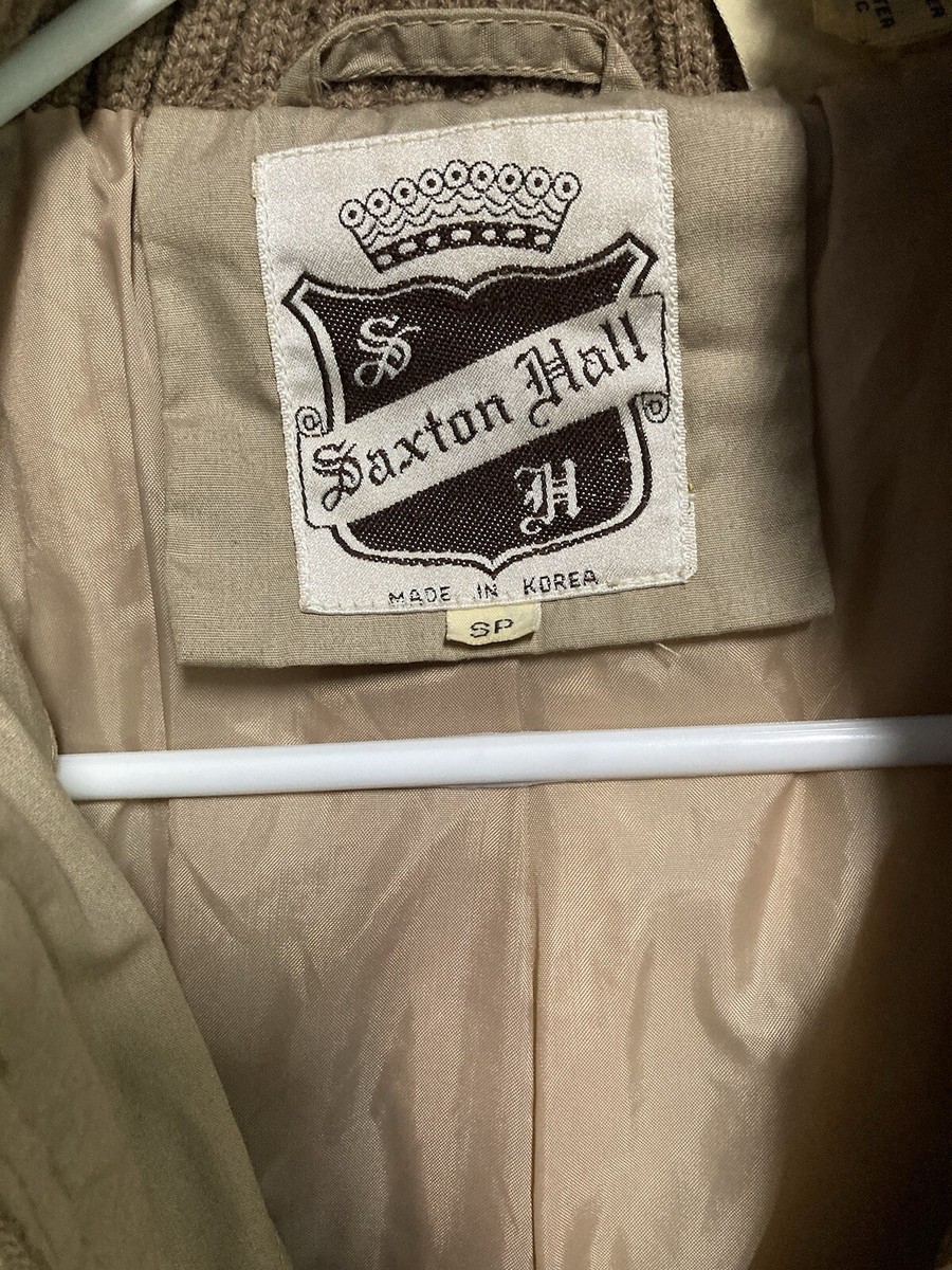 Vintage SAXTON HALL Puffer Full Length Trench Coat - Brown Size SP 