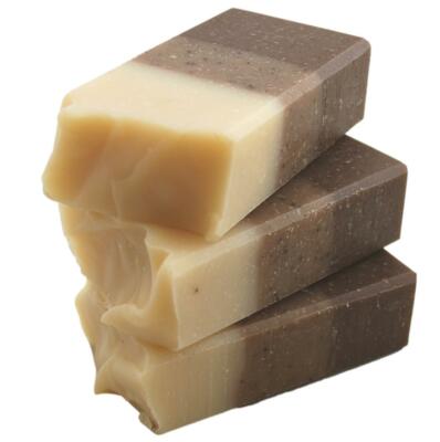  café latte, all natural handcrafted cold process soap, 3 bar pack 16 + oz.