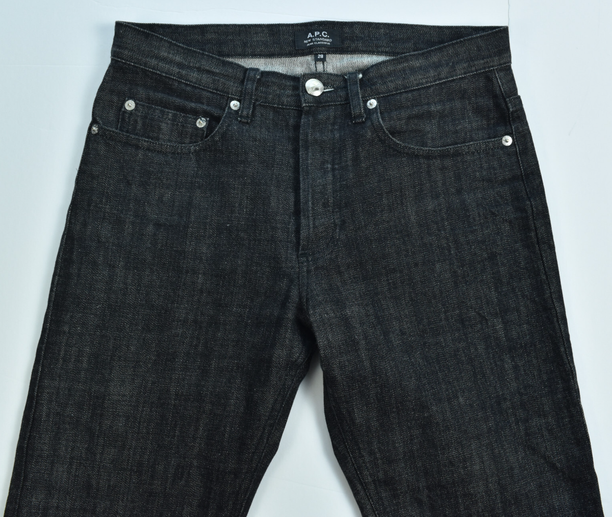 APC New Standard Black Denim Jeans 28 x 32 Classique 100% Cotton 