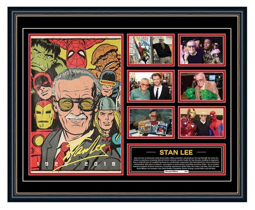 STAN LEE TRIBUTE HULK THOR SPIDER MAN MARVEL SIGNED POSTER FRAMED MEMORABILIA - Picture 2 of 5