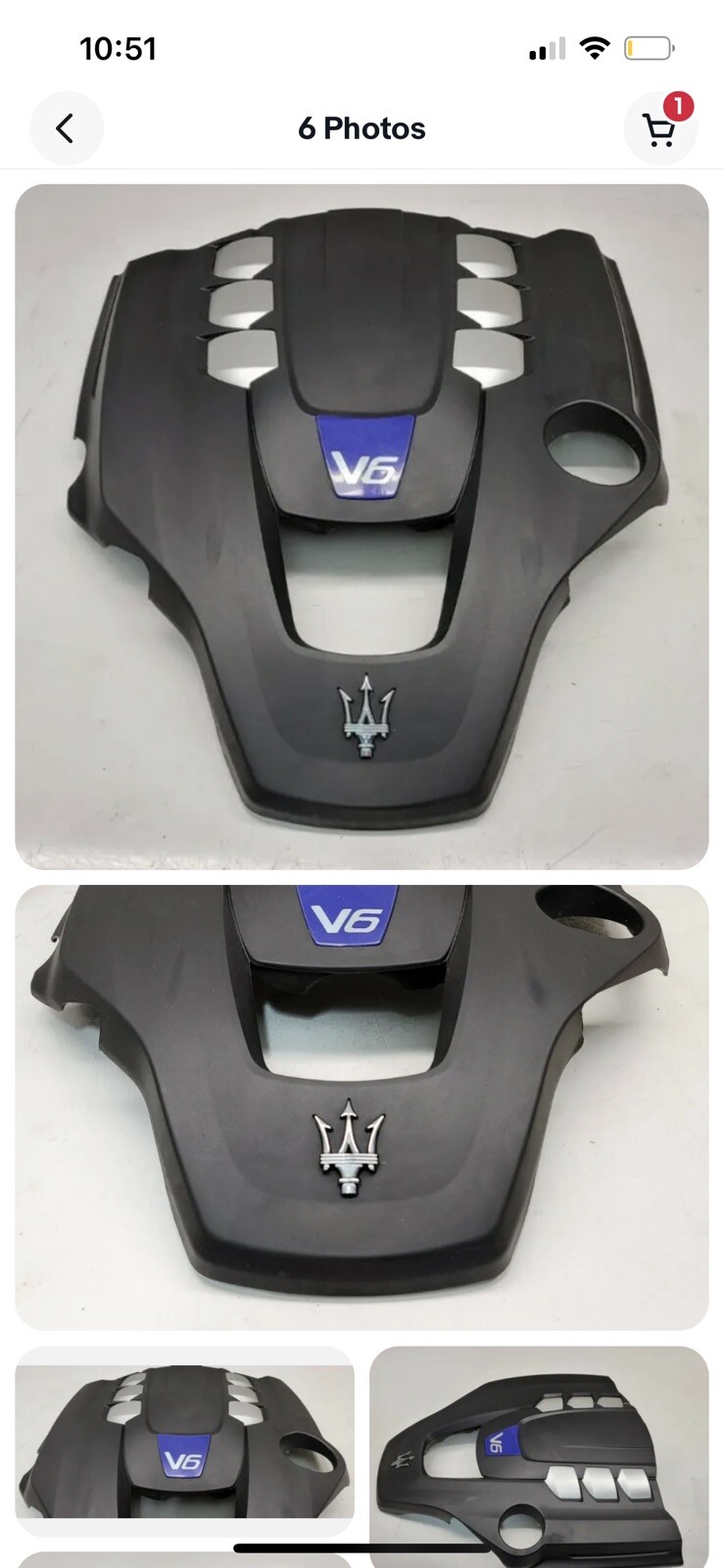 2014-2017 MASERATI GHIBLI S Q4 V6 3L ENGINE MOTOR INTAKE COVER ACCESS TRIM GUARD