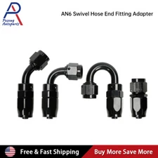 AN6 6AN Swivel Hose End Fitting Adapter For CPE Oil/Fuel/Gas Hose Line 0/90/180°