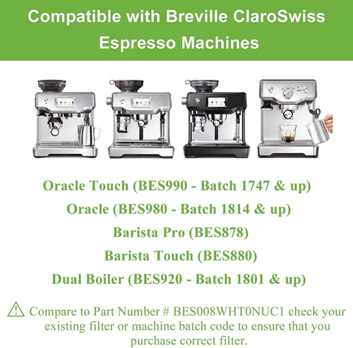 4Pcs Water Filter for Breville Espresso Machine -Breville Barista Touch, Oracle - Picture 3 of 12
