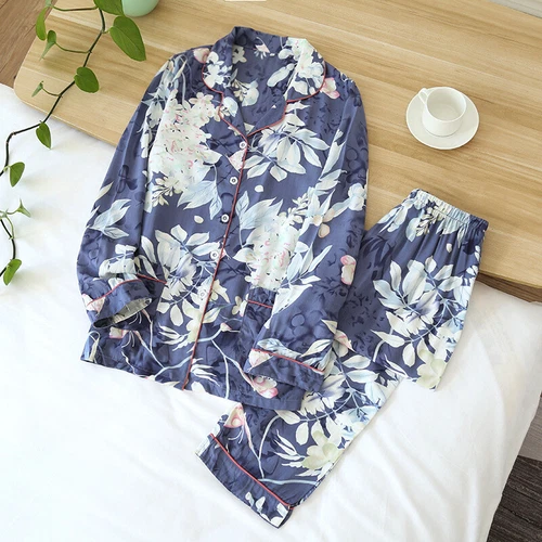 2-teiliges Homewear Damen Baumwolle Pyjama Set Druck Shirt & Hose Nachtwäsche Nachtwäsche - Bild 6 von 35