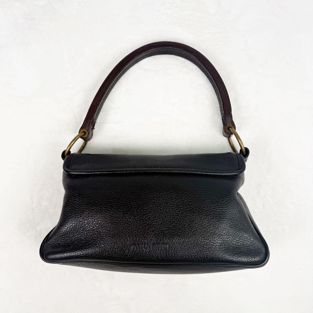 Miu Miu Archive Vintage Shoulder Bag Handbag Leather Black Miu Miu Archive Vintage Shoulder Bag Handbag Leather Black