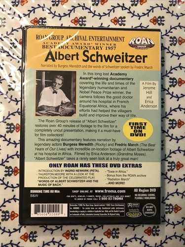Albert Schweitzer (DVD, 1957) “New” - Picture 2 of 3