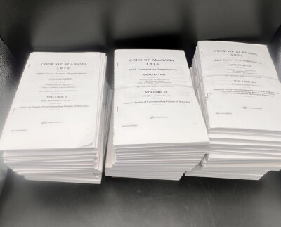 code of alabama 1975 2023 cumulative supplement volumes 1-22