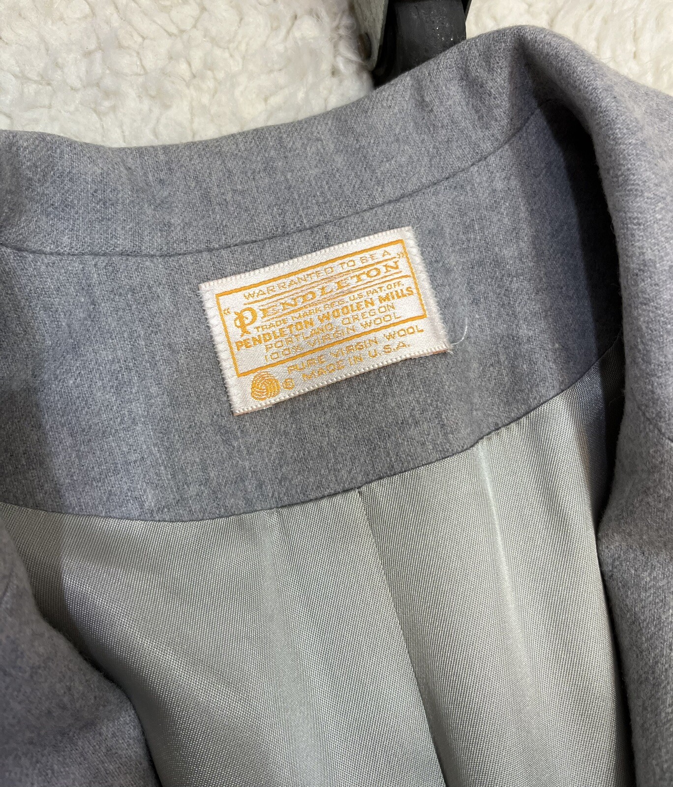 Pendleton Virgin Wool Light Gray Blazer Womens Si… - image 22