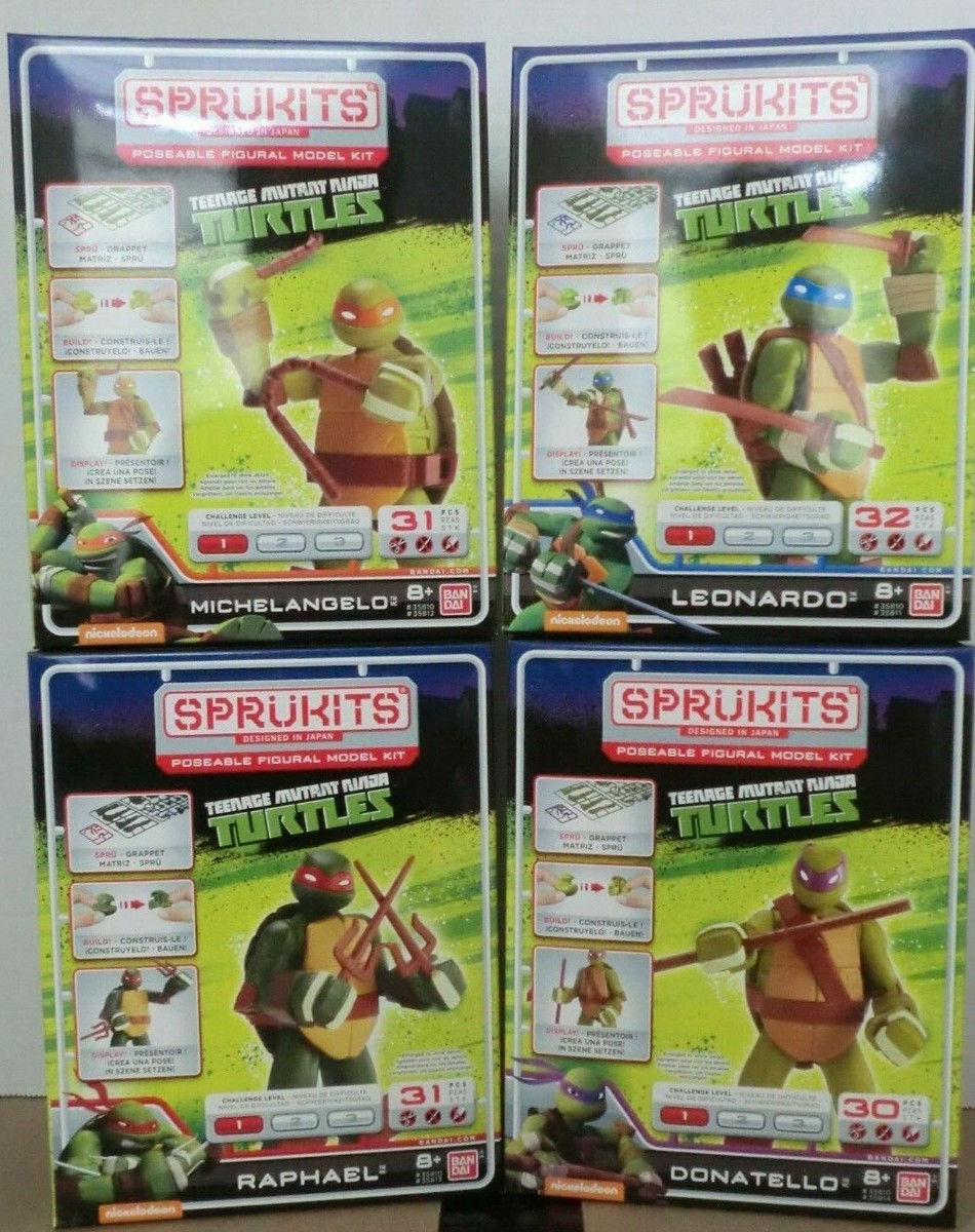 SPRUKITS BANDAI TMNT TEENAGE MUTANT NINJA TURTLES FIGURE MODEL SET