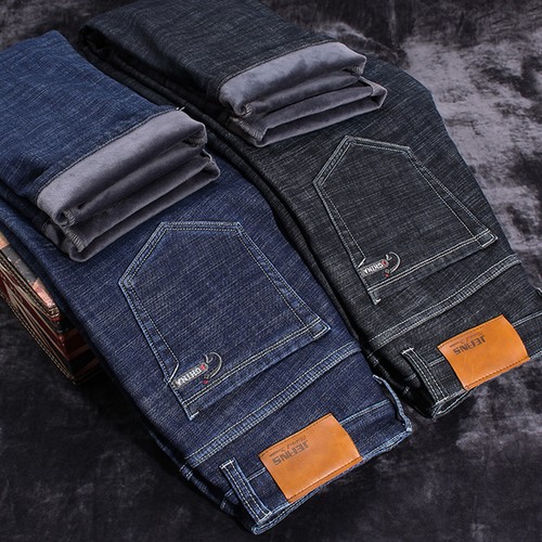 Thermal jeans fleece lined Denim Pants 