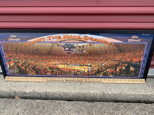 Illinois Fighting Illini Basketball "PAINT THE HALL ORANGE" Framed Print PRIDE - Picture 7 of 7