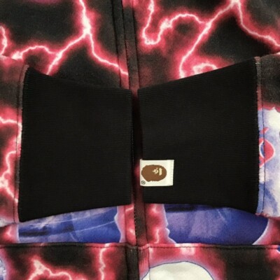 BAPE LIGHTNING full zip hoodie A Bathing Ape Size S | eBay