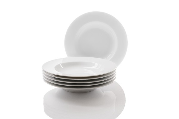Retsch Arzberg Heike Weiss 6-Er Set Suppenteller 23Cm, 6 Personen Porzellan Rund-image