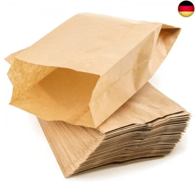 PACKRA Papiertüten Braun, Geschenktüten aus Papier, Brottüten, Kleine Tüten für Süßi