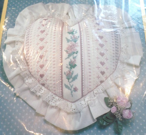 New Sunset Country Rose Pillow 13 X 13 #2997 Counted Cross Stitch Kit - Picture 2 of 3