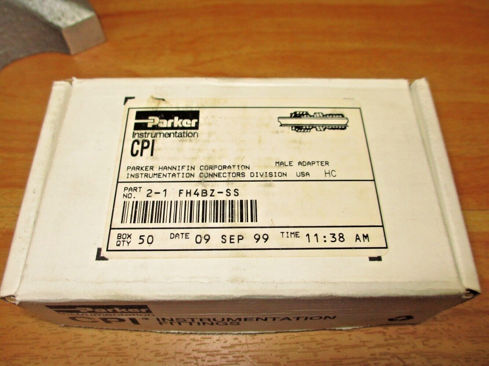 Parker 2-1 FH4BZ-SS (BOX OF 50) *NEW* CPI Instrumentation Fitting
