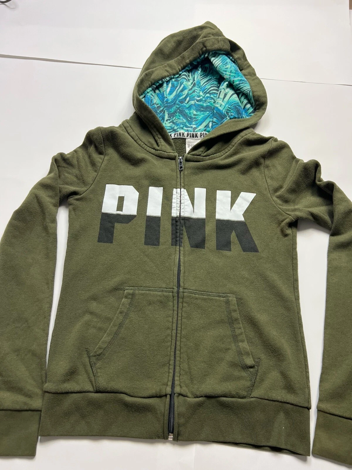 UNDERCOVER Giacca felpa con cappuccio e zip ROSA Victorias Secret verde XS