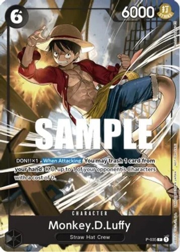 Sealed New Mos Burger Collaboration Luffy Promo Card P-080 ONE