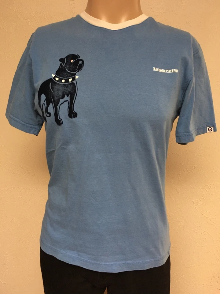 CAMISETA LAMBRETTA TERCIOPELO BULLDOG GRÁFICA Azul Cielo MEDIANA Lambretta Scooters Foto 2 de 4