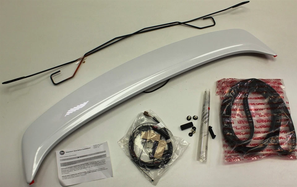 13-19 Nissan Sentra Rear Spoiler 999J1LZQAC Painted White Trunk Deck Lid Lip OEM - Image 2 of 4