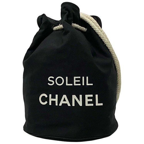 chanel canvas drawstring backpack