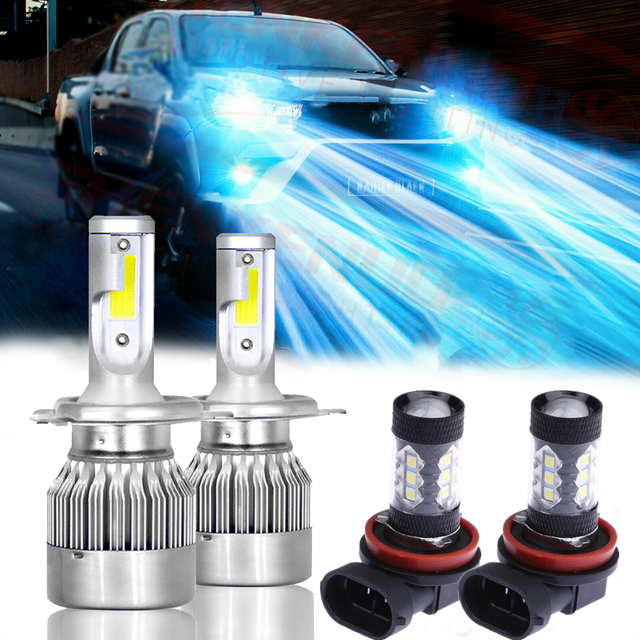 8000K LED Headlight High/Low Fog Light Bulbs Kit for Toyota Tundra 2014