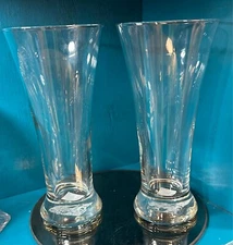 Set of 2 - 16 oz Pilsner Beer Glasses Solid Bases