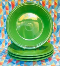 NEW SET 4 FIESTAWARE 10.5" SHAMROCK GREEN DINNER PLATES FIESTA FREE SHIPPING