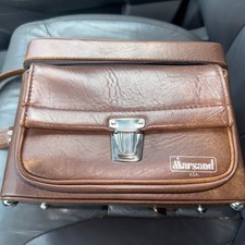 Vintage Marsand Faux Leather Zip Camera Camcorder Bag Rigid Case w Strap