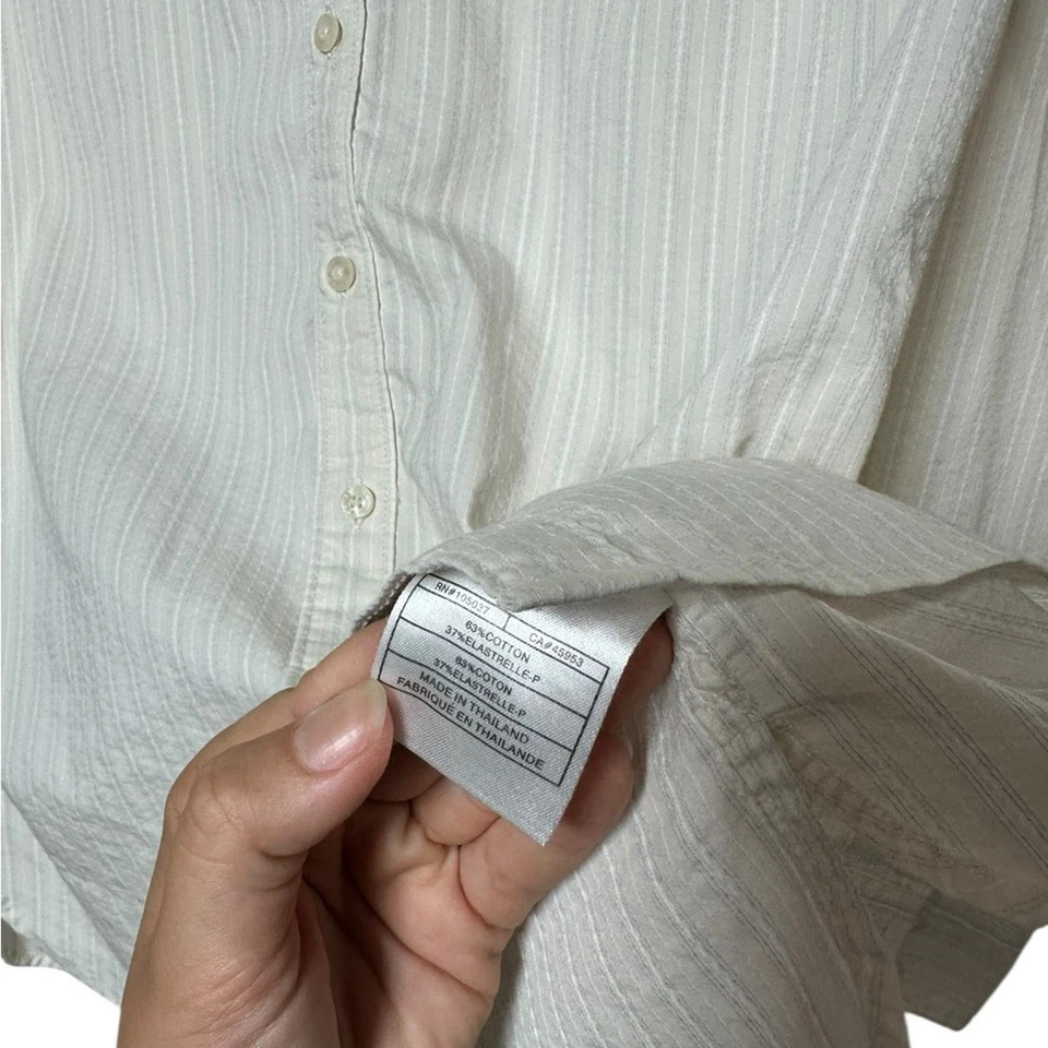 Camisa Ariat Pro Series Manga Larga Abotonada | Mezcla de Algodón | Rayas Blancas | 36 Foto 4 de 4