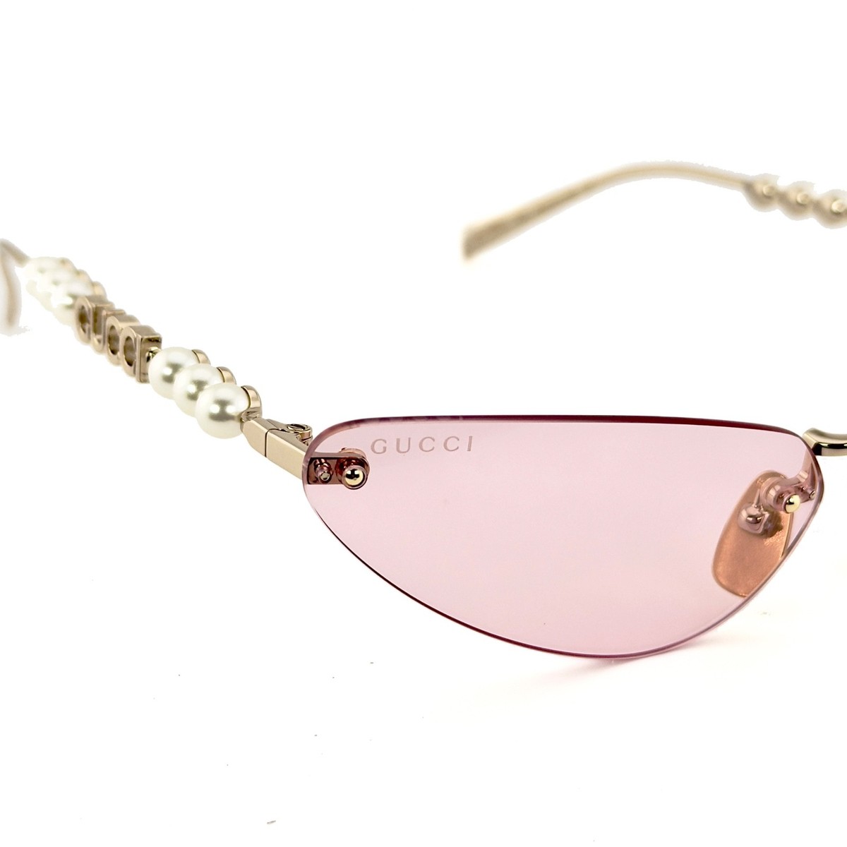 NEW Gucci GG1920S Gold Cat Eye Pearl Sunglasses NEW Gucci GG1920S Gold Cat Eye Pearl Sunglasses main image 3