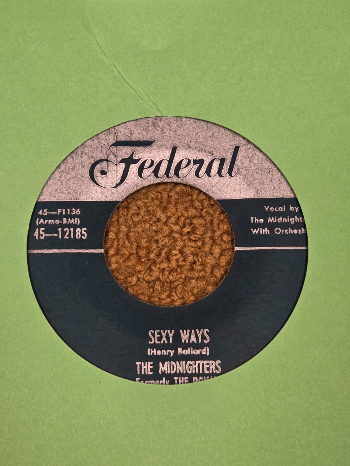 45 RPM Midnighters FEDERAL 12185 Sex Ways / Don't Say VG+