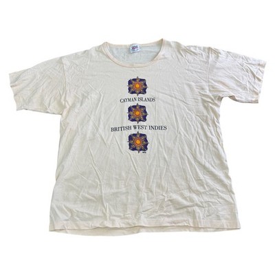 Vintage Anvil Single Stitch T-Shirt Kurzarm Cayman Islands USA Herren XL
